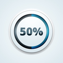 50% button illustration