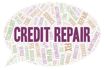 Obraz premium Credit Repair word cloud.