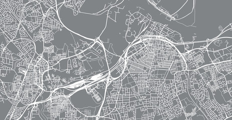 Fototapeta na wymiar Urban vector city map of Middlesborough, England