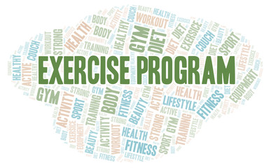 Fototapeta premium Exercise Program word cloud.