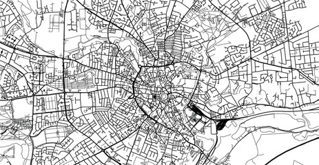 Fototapeta na wymiar Urban vector city map of Norwich, England