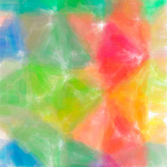 Illustration of abstract Green, Pink, Blue And Red Watercolor Square background.