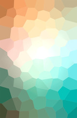 Illustration of green, yellow and red big hexagon vertical background.