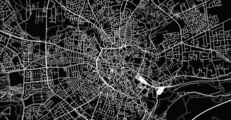 Urban vector city map of Norwich, England