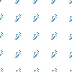 boots pattern repeat seamless on white background. Editable outline boots icons from sport collection. soccer trainers icon for web and mobile.