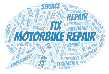 Motorbike Repair word cloud.