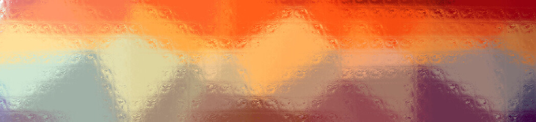 Illustration of abstract Orange And Brown Glass Blocks Banner background.