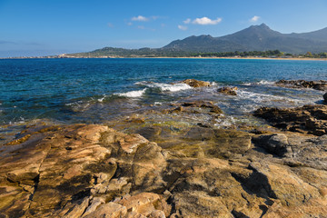 Fototapeta na wymiar Rocky north coast of Corsica, France