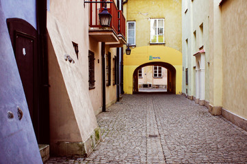 Fototapeta na wymiar Warsaw old town buildings