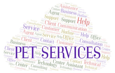 Obraz premium Pet Services word cloud.