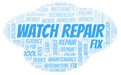 Watch Repair word cloud.