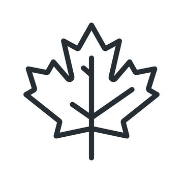 recommend clip art: Canada Maple Leaf Flat Line Stroke Icon Pictogram