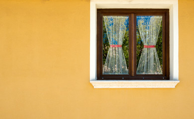 Fenêtre à Baños de Cerrato, Castille, Espagne