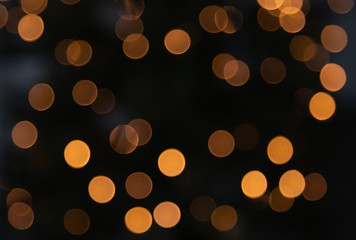 Abstract background with beautiful orange color bokeh design