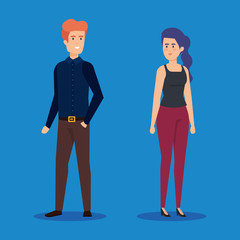 business couple avatars characters