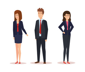 group of business people avatars characters