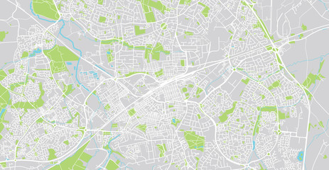 Obraz premium Urban vector city map of Swindon, England