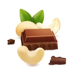 Chocolate and cashew nut.