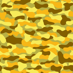  Khaki vector seamless pattern. Military texture in desert colors. Can be used as print on clothes, wrapping paper, design of banners. EPS10. Camo backdrop.