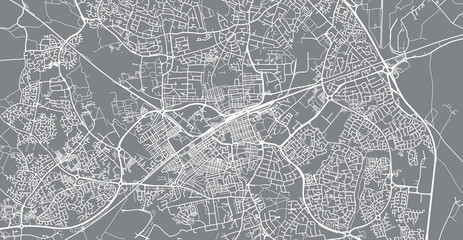 Obraz premium Urban vector city map of Swindon, England