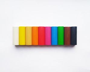 Plasticine sticks of different colors