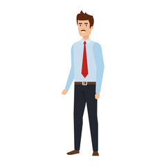 elegant businessman avatar character