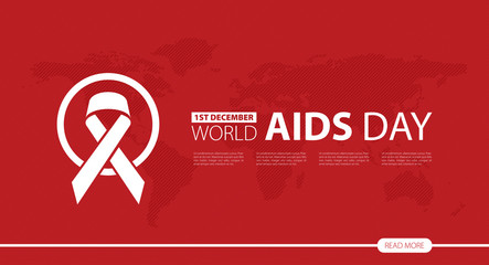 World aids day poster layout design, vector illustration