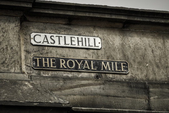 The Royal Mile In Edinburgh, Scotland