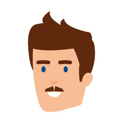 young man head avatar character