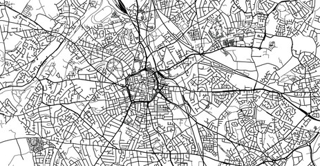 Fototapeta na wymiar Urban vector city map of Wolverhampton, England