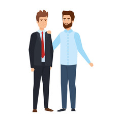 elegant businessmen avatars characters