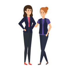 elegant businesswomen avatars characters