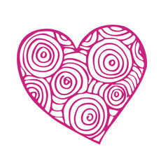 hand drawn pink heart