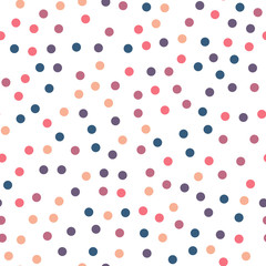 Colorful seamless pattern. Happy, funny and infantile theme. Abstract vector background.