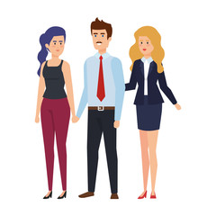Fototapeta premium elegant business people avatars characters