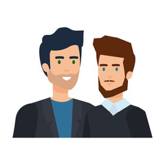 elegant businessmen avatars characters