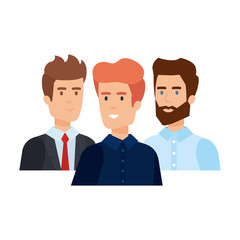 elegant businessmen avatars characters