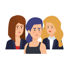 Fototapeta premium elegant businesswomen avatars characters