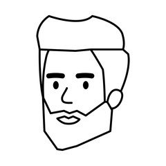 young man head avatar character