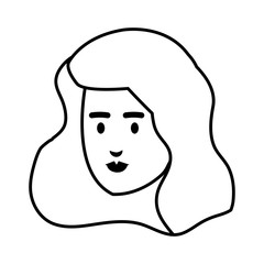 Obraz na płótnie Canvas beautiful woman head avatar character