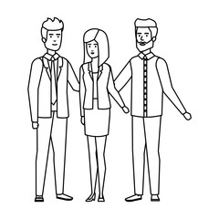 elegant business people avatars characters