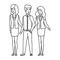 elegant business people avatars characters