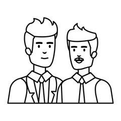 elegant businessmen avatars characters