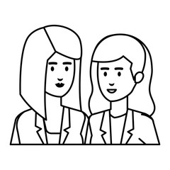 elegant businesswomen avatars characters