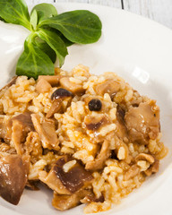 Wild mushroom risotto-Rice