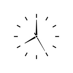 Clock vector on a white background