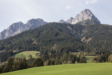 Obraz premium mountain landscape next to Werfenweng