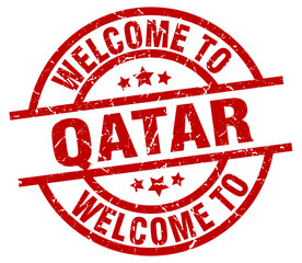 welcome to Qatar red stamp