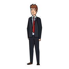 elegant businessman avatar character