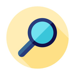 Search Icon Vector. Find icon single. Magnifying glass sign. Zoom symbol. Magnifier illustration isolated. Optical Web tool. Exploration sign. Flat design. Focus, look, seek, lens